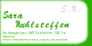 sara muhlsteffen business card